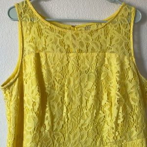 Yellow lace dress